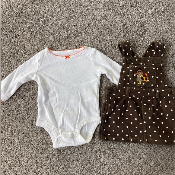 Carter's Turkey Skirt Overalls and Onsie for Infants - Picture 4 of 5